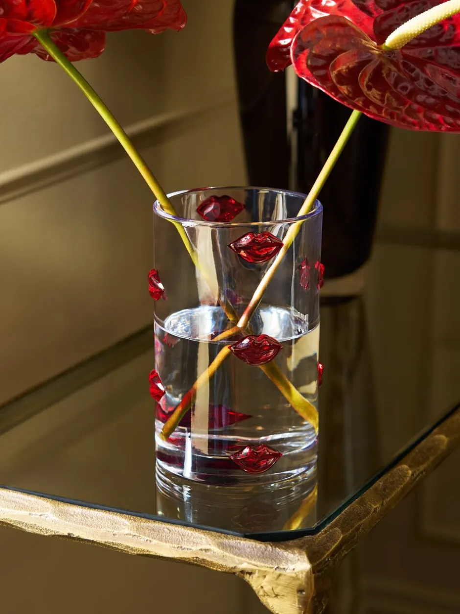 Vazen*Next 3 Dimensional Lips Glass Vase