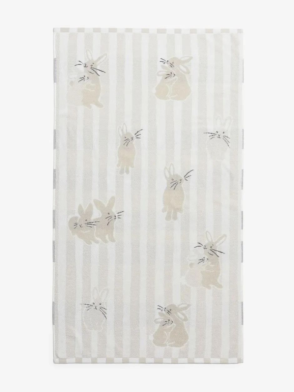 Handdoeken En Badmatten|Next 100% katoenen handdoek met lente-en konijntjesmotief