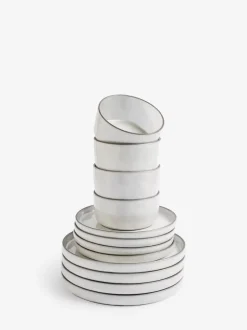 Eetservies En Pastaschalen|Next 12 Piece Cloud Dinner Set
