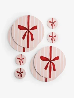 Tafellinnen En Placemats |Next 4 Pieces Kerstmis Strik Placemats en Onderzetters Set met kurken achterkant