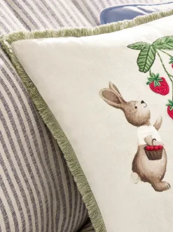 Kussentjes En Plaids|Kussentjes En Plaids*Next 43 X 43cm Bertie Bear And Rosie Rabbit Fringe Cushion