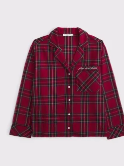 Pyjama's|Loungewear*Abercrombie & Fitch Flannel Long Sleeve Pyjama Top