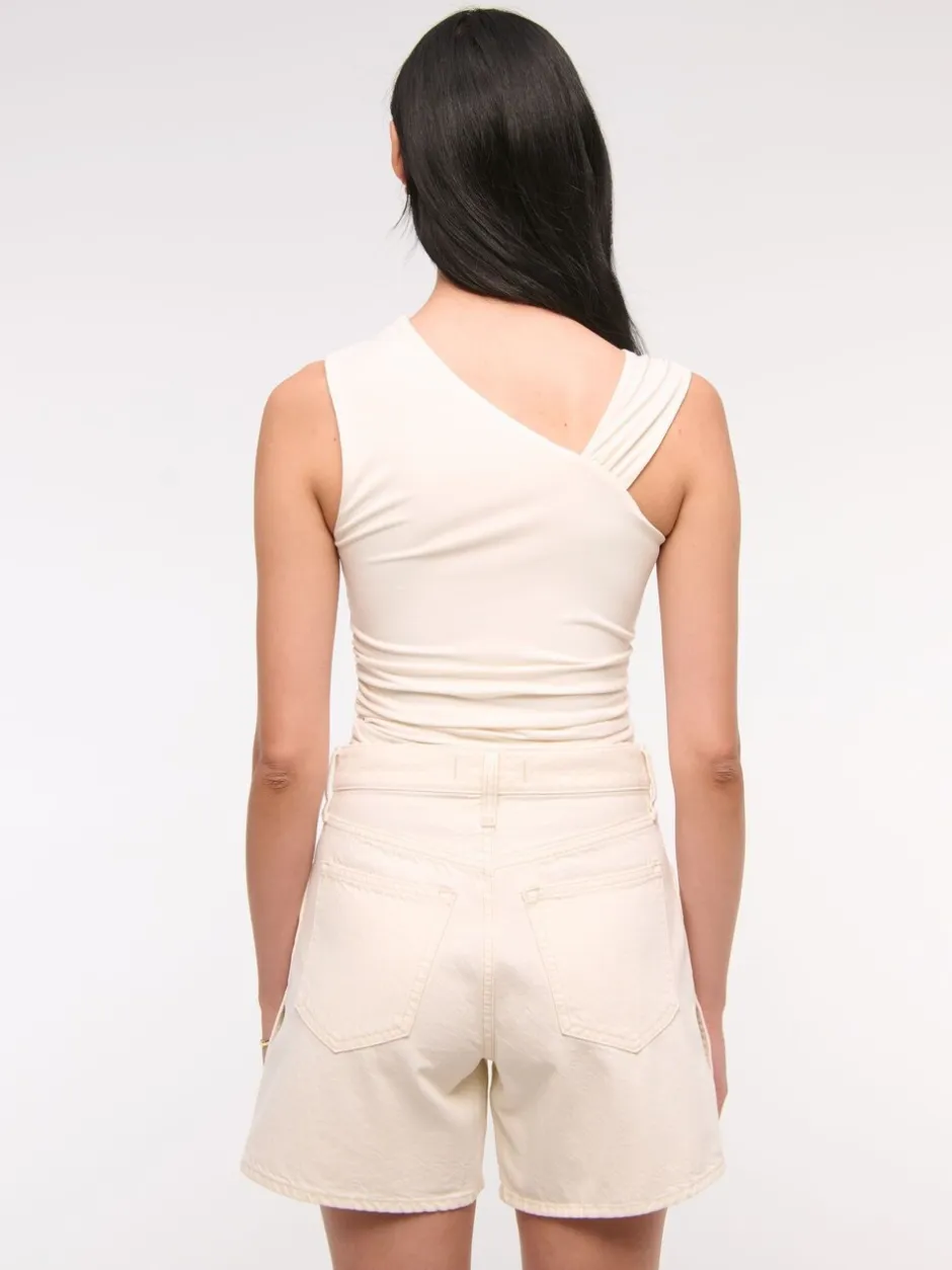 Shorts|Abercrombie & Fitch High Rise Loose Denim Shorts With Vent Hem