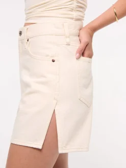 Shorts|Abercrombie & Fitch High Rise Loose Denim Shorts With Vent Hem