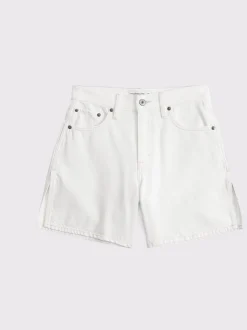 Shorts|Abercrombie & Fitch High Rise Loose Denim Shorts With Vent Hem