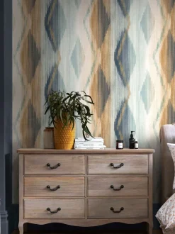 Behang|Next Abstract Ikat 10M Wallpaper Oranje