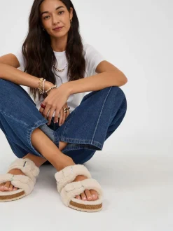 Pantoffels*Accessorize Fluffy Buckle Slippers
