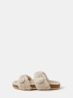 Pantoffels*Accessorize Fluffy Buckle Slippers