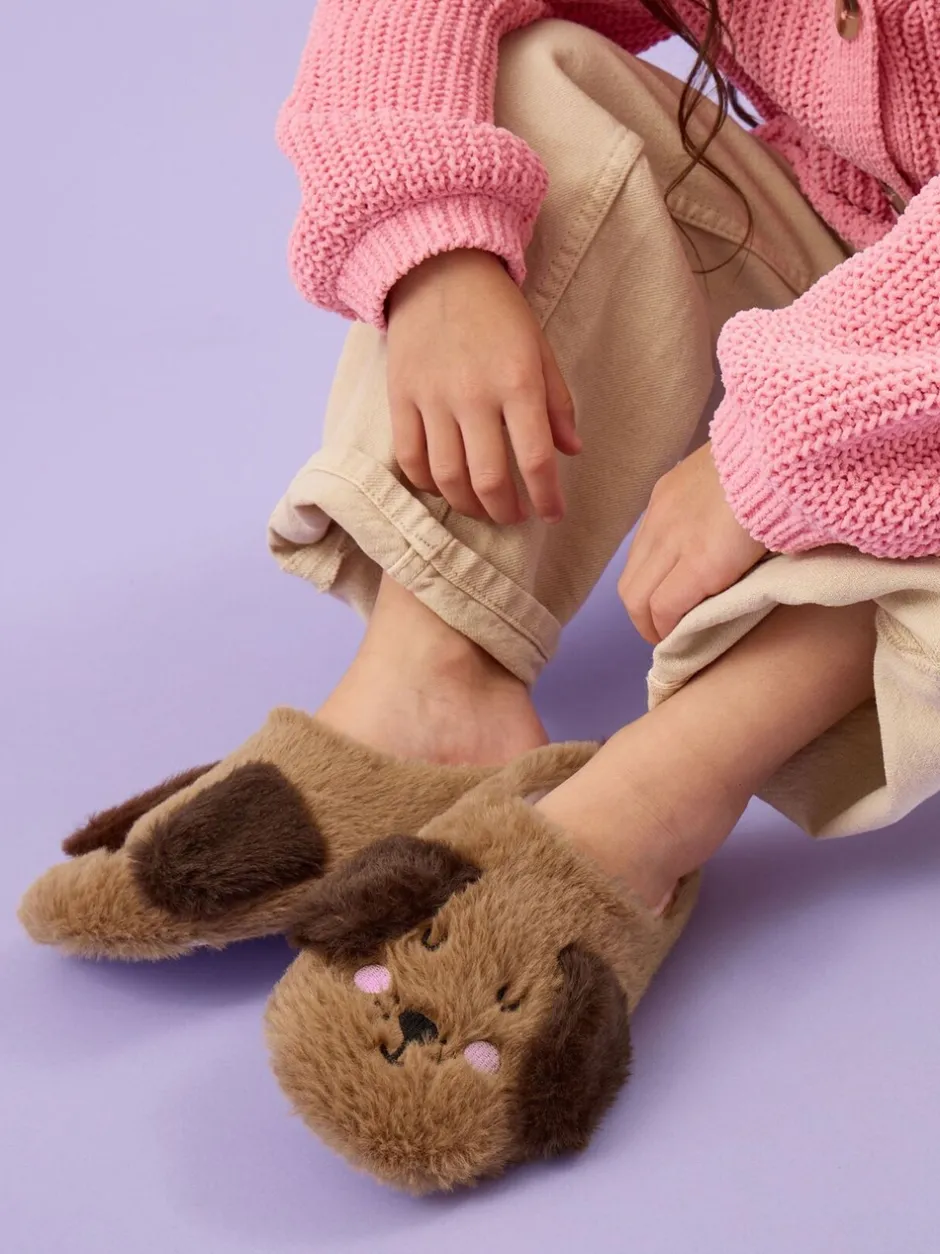 Pantoffels*Accessorize Girls Fluffy Dog Slippers