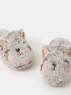Pantoffels|Accessorize Girls Fluffy Cat Slippers