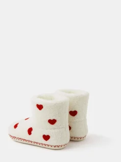 Pantoffels|Accessorize Girls Heart Print Slipper Boots