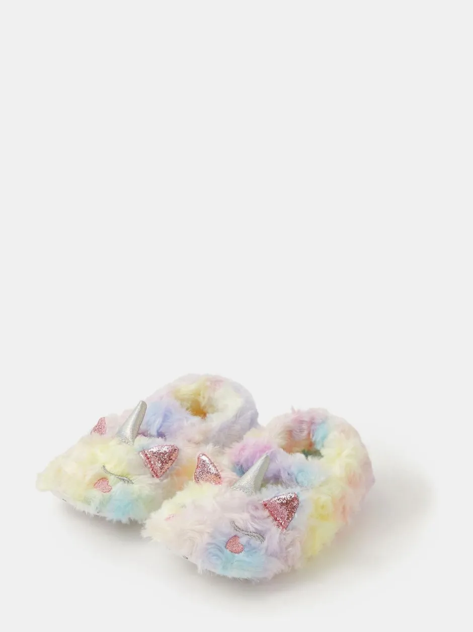 Pantoffels|Accessorize Girls Unicorn Rainbow Slippers