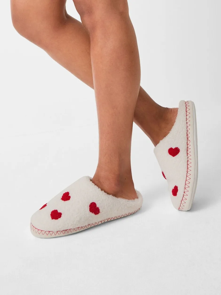 Pantoffels*Accessorize Heart Teddy Mule Slippers