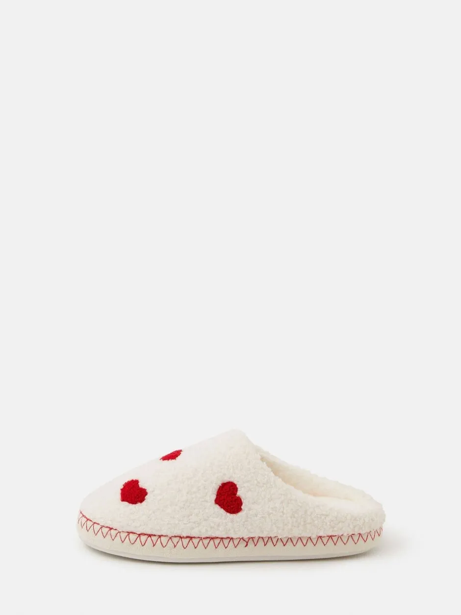 Pantoffels*Accessorize Heart Teddy Mule Slippers