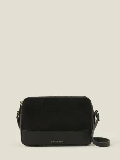 Tassen En Portemonnees*Accessorize klassieke suèdeachtige crossbodytas