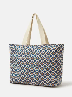 Tassen En Portemonnees|Accessorize Tile Print Beach Tote Bag