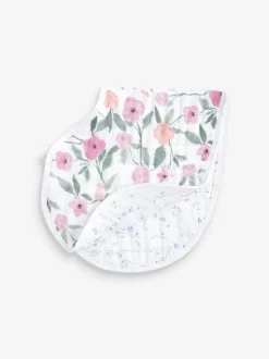 Slabbetjes*Aden + Anais 100% Cotton Muslin Ma Fleur Burpy Bibs 2 Pack