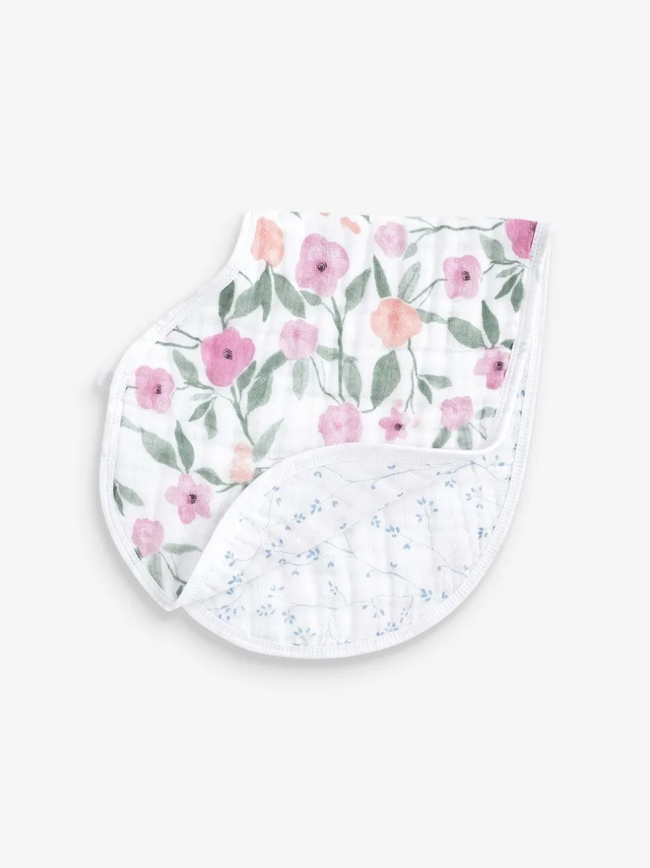 Slabbetjes*Aden + Anais 100% Cotton Muslin Ma Fleur Burpy Bibs 2 Pack