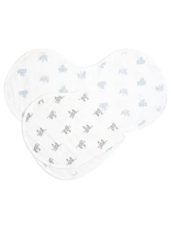 Slabbetjes*Aden + Anais - Set van 2 katoenen mousseline slabbetjes