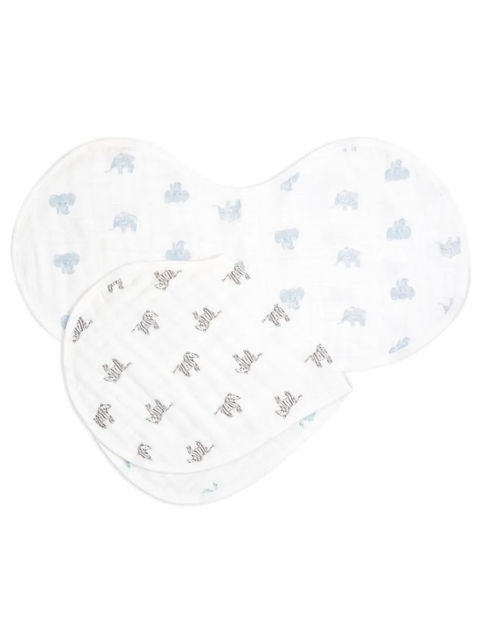 Slabbetjes*Aden + Anais - Set van 2 katoenen mousseline slabbetjes
