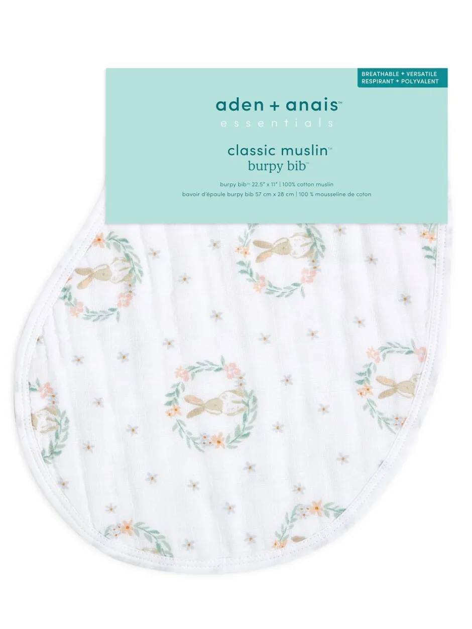 Slabbetjes|Aden + Anais Baby Essentials - 100% katoenen mousseline slabbetjes met konijnenprint