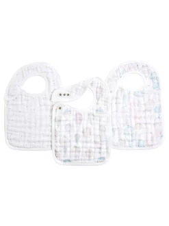 Slabbetjes*Aden + Anais Cotton Muslin Snap Bibs 3 Pack