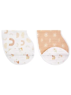 Slabbetjes*Aden + Anais set van 100% katoenen mousseline Keep Rising Burpy slabbetjes verpakking van 2