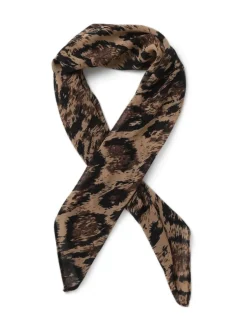 Haaraccessoires*Aela Leopard Print Brown Scarf