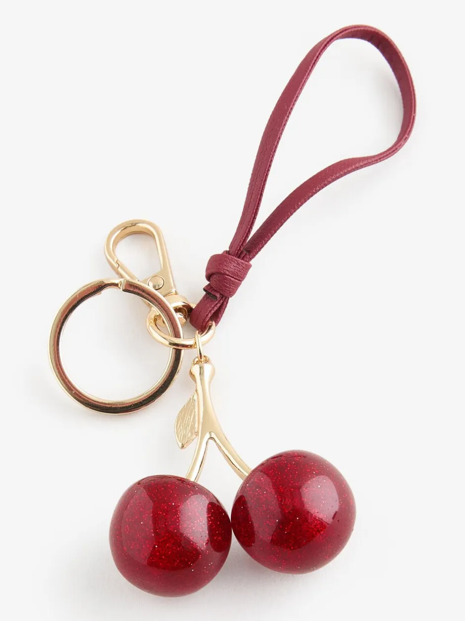 Haaraccessoires*Aela Red Glitter Cherry Bag Charm