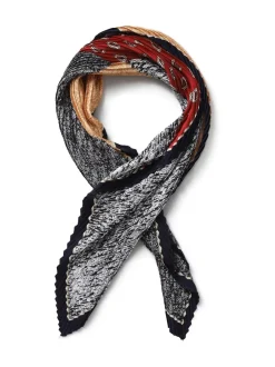Haaraccessoires|Aela Red Paisley Pleat Scarf