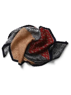 Haaraccessoires|Aela Red Paisley Pleat Scarf