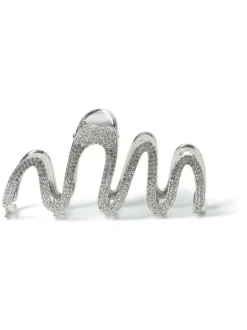 Haaraccessoires*Aela Silver Tone Rhinestone Wiggle Hair Claw