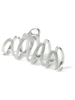 Haaraccessoires*Aela Silver Tone Rhinestone Wiggle Hair Claw