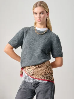 Haaraccessoires|Aela Snake Print Brown Scarf