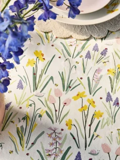 Tafellinnen En Placemats |Next Afneembaar tafelkleed met lila bloemenprint