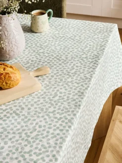 Tafellinnen En Placemats |Next Afneembaar tafellaken met stippen Grijs-groen