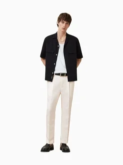 Formele Broek|All Saints AllSaints Slim Cross Tallis Linen Blend Trousers