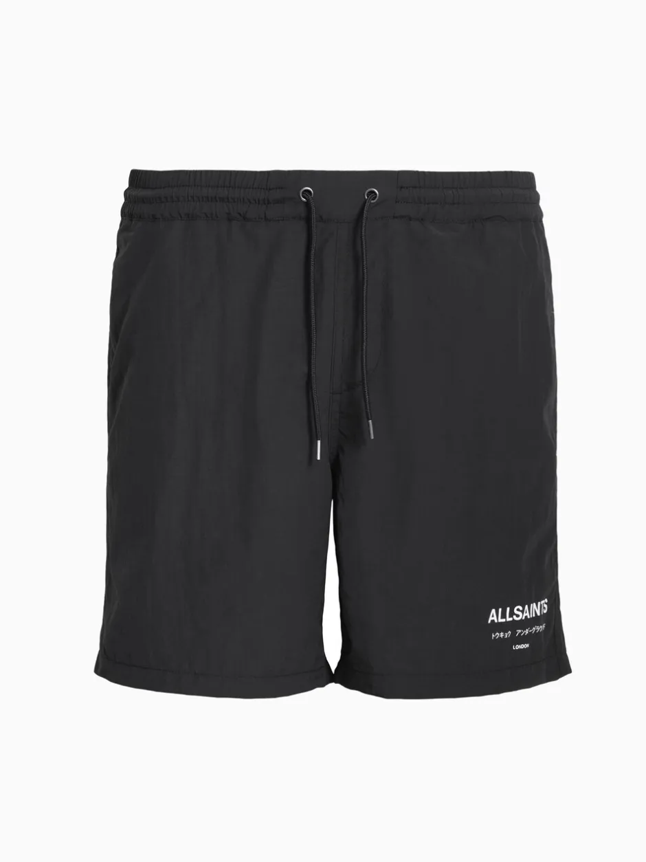 Badkleding*All Saints AllSaints zwarte Underground zwemshort