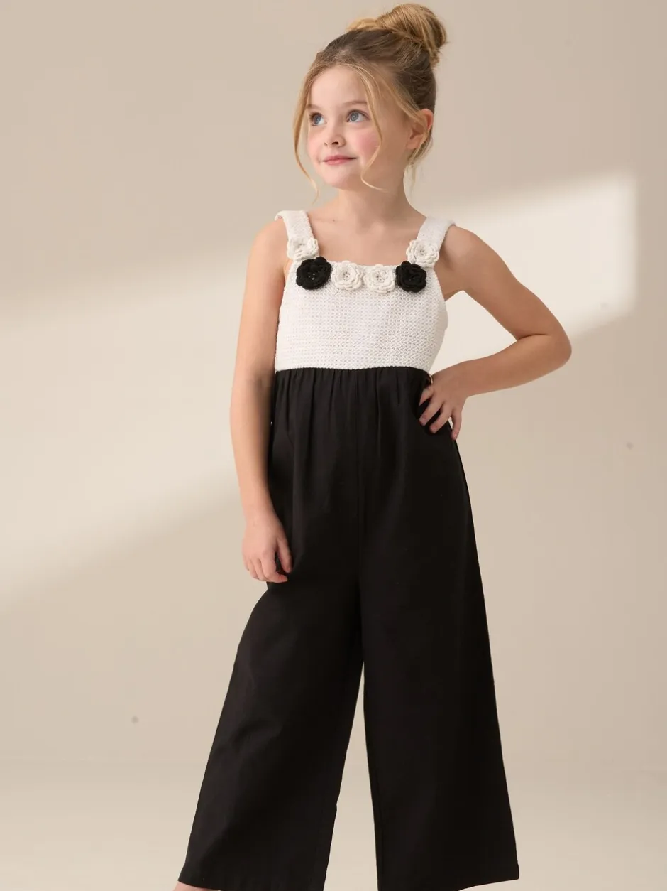 Jumpsuits En Playsuits*Angel & Rocket - Illiana - Gehaakte linnen jumpsuit