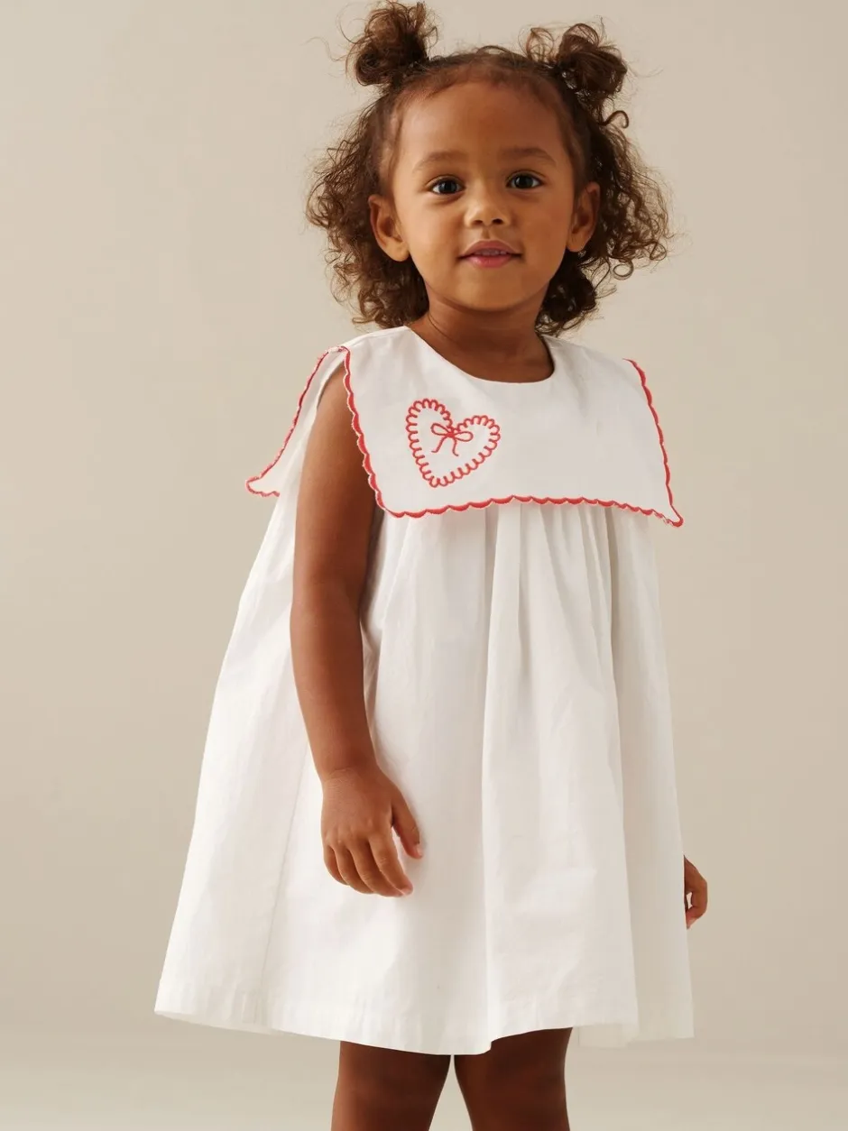 Jurken|Angel & Rocket Betty Scalloped Collar Embroidered Dress