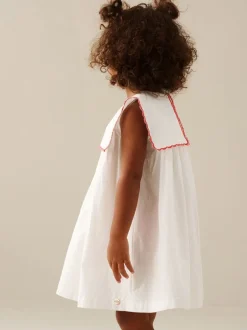 Jurken|Angel & Rocket Betty Scalloped Collar Embroidered Dress