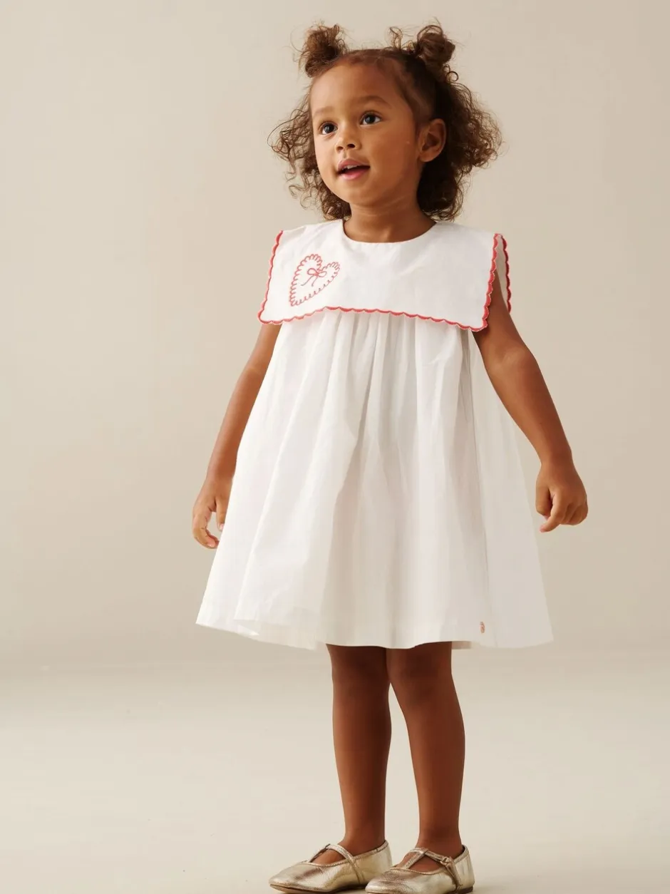 Jurken|Angel & Rocket Betty Scalloped Collar Embroidered Dress