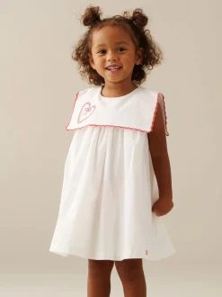 Jurken|Angel & Rocket Betty Scalloped Collar Embroidered Dress