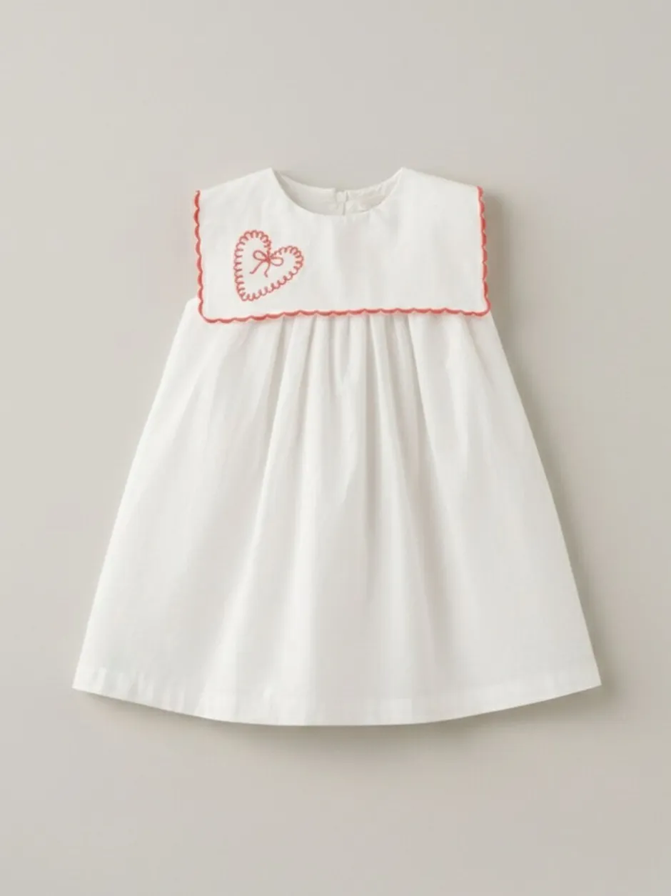 Jurken|Angel & Rocket Betty Scalloped Collar Embroidered Dress