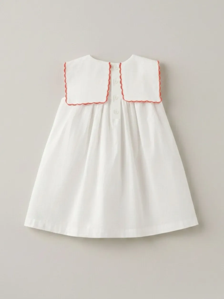 Jurken|Angel & Rocket Betty Scalloped Collar Embroidered Dress