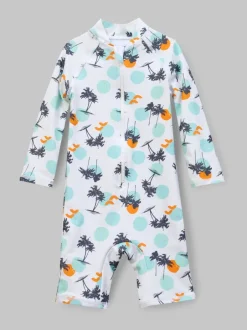 Badkleding*Angel & Rocket Brody Blauw zonbeschermend peuterzwempak met Print
