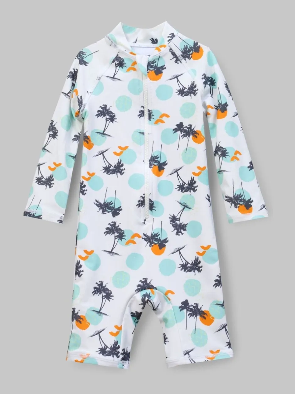 Badkleding*Angel & Rocket Brody Blauw zonbeschermend peuterzwempak met Print
