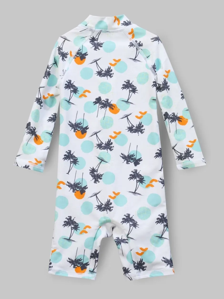 Badkleding*Angel & Rocket Brody Blauw zonbeschermend peuterzwempak met Print