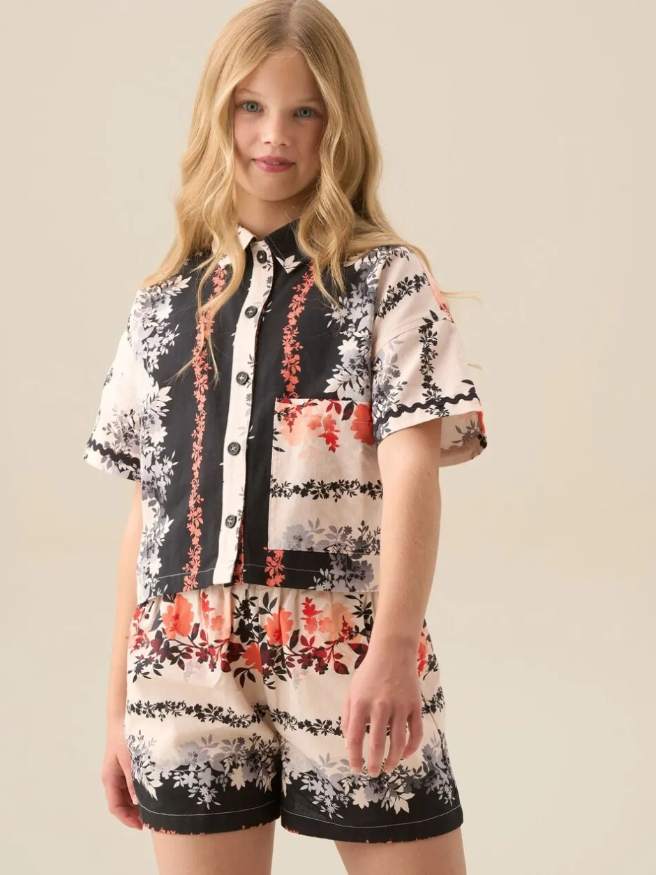 Overhemden En Blouses*Angel & Rocket Brooke Print Linen Shirt