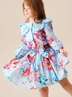 Overhemden En Blouses*Angel & Rocket Darcy Blue Print Petal Collar Top